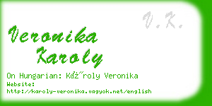 veronika karoly business card